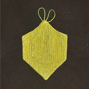 Camila Coelho Yellow Glitter Top